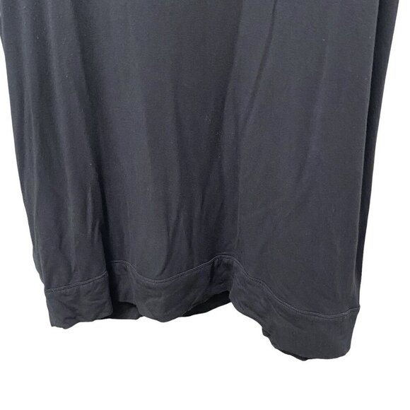 DKNYC Ruched Dress Large Black Silk Rayo Tank Knee Length Flapper Cocktail - Picture 6 of 9